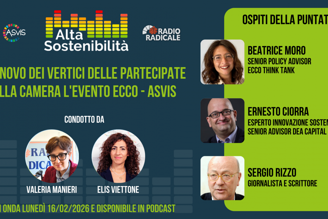 Verso il rinnovo dei vertici delle partecipate. Alla Camera dei deputati l'evento Ecco – AsviS